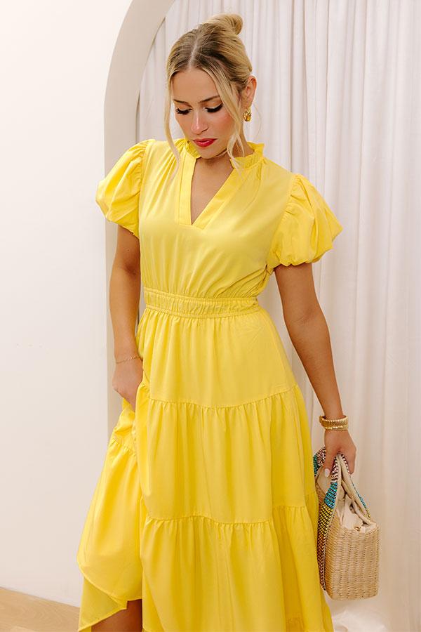 Simply Sweet Maxi Dress in Yellow Product Image