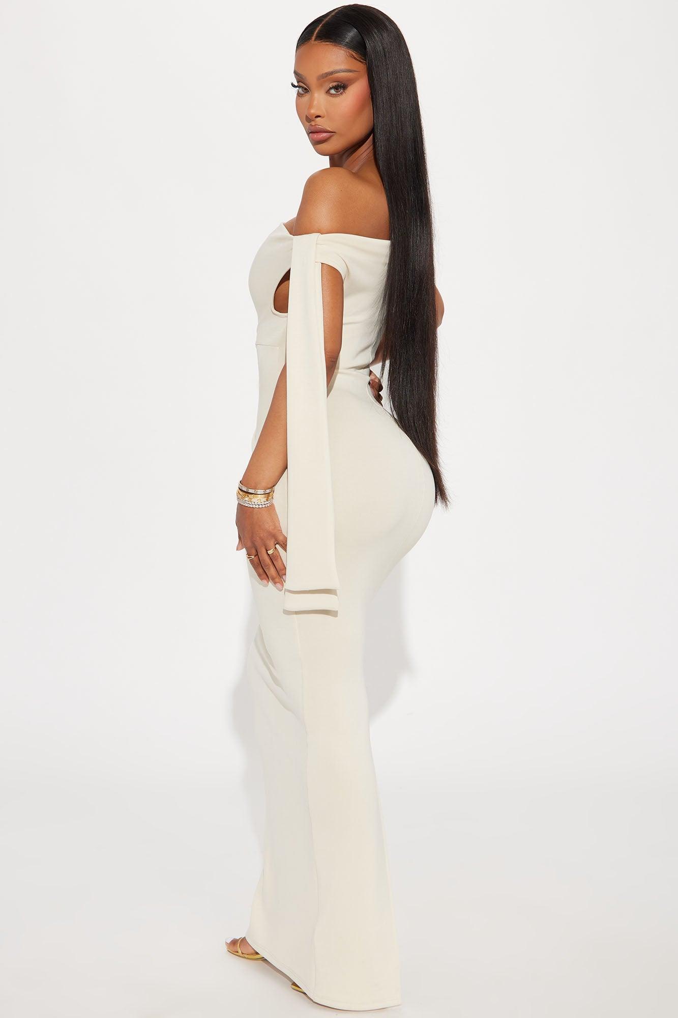 Paris Knotted Maxi Dress - Stone Product Image