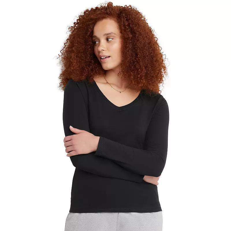 Women's Hanes® Originals Long Sleeve Tee,  Product Image