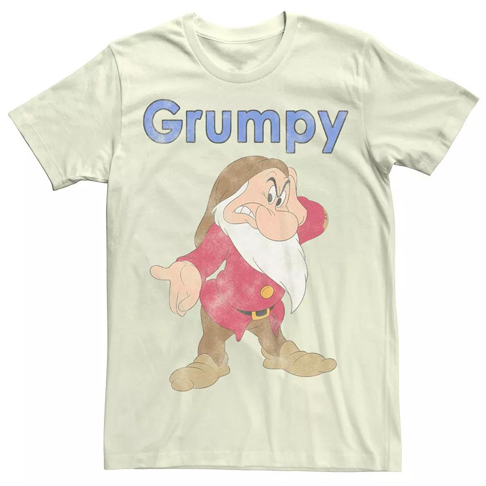 Disney's Snow White and the Seven Dwarfs Men's Grumpy Distressed Graphic Tee,  Product Image