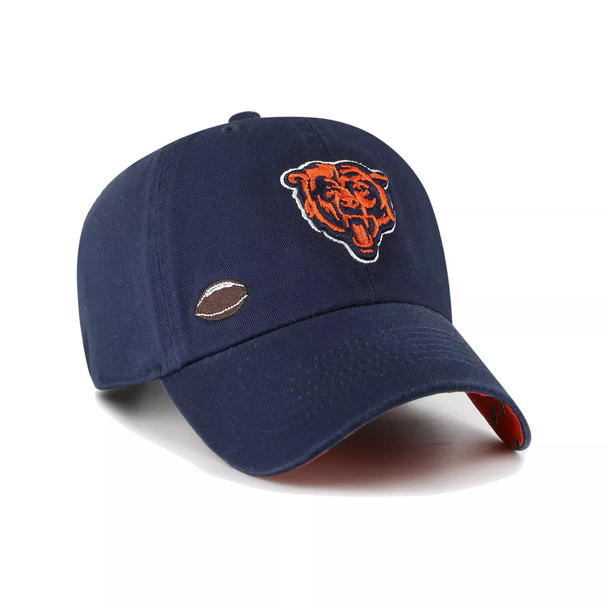 Women's '47 Navy Chicago Bears Confetti Icon Clean Up Adjustable Hat, Blue Product Image