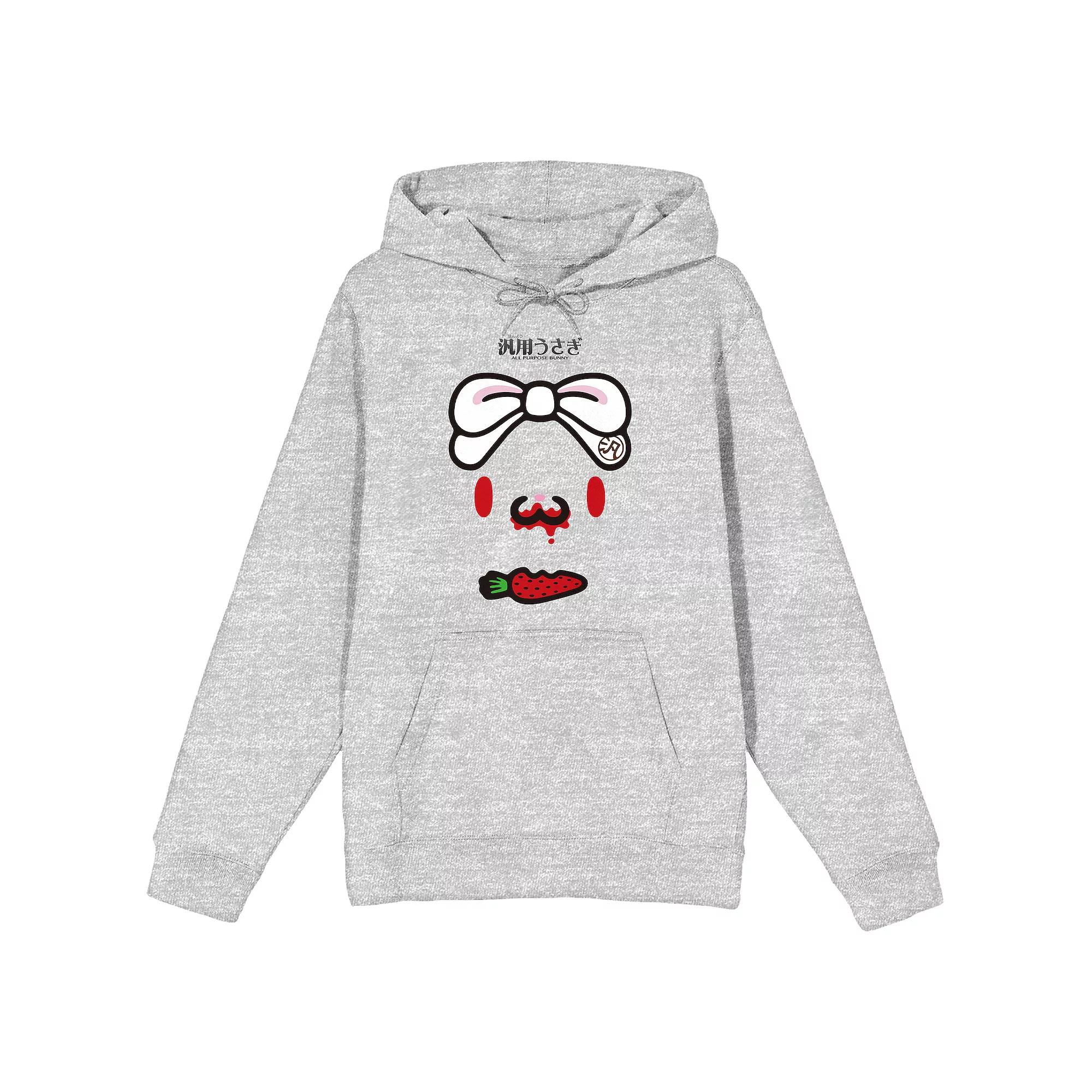 Men's All Purpose Bunny Ribbon Graphic Hoodie, Size: XXL, Gray Product Image