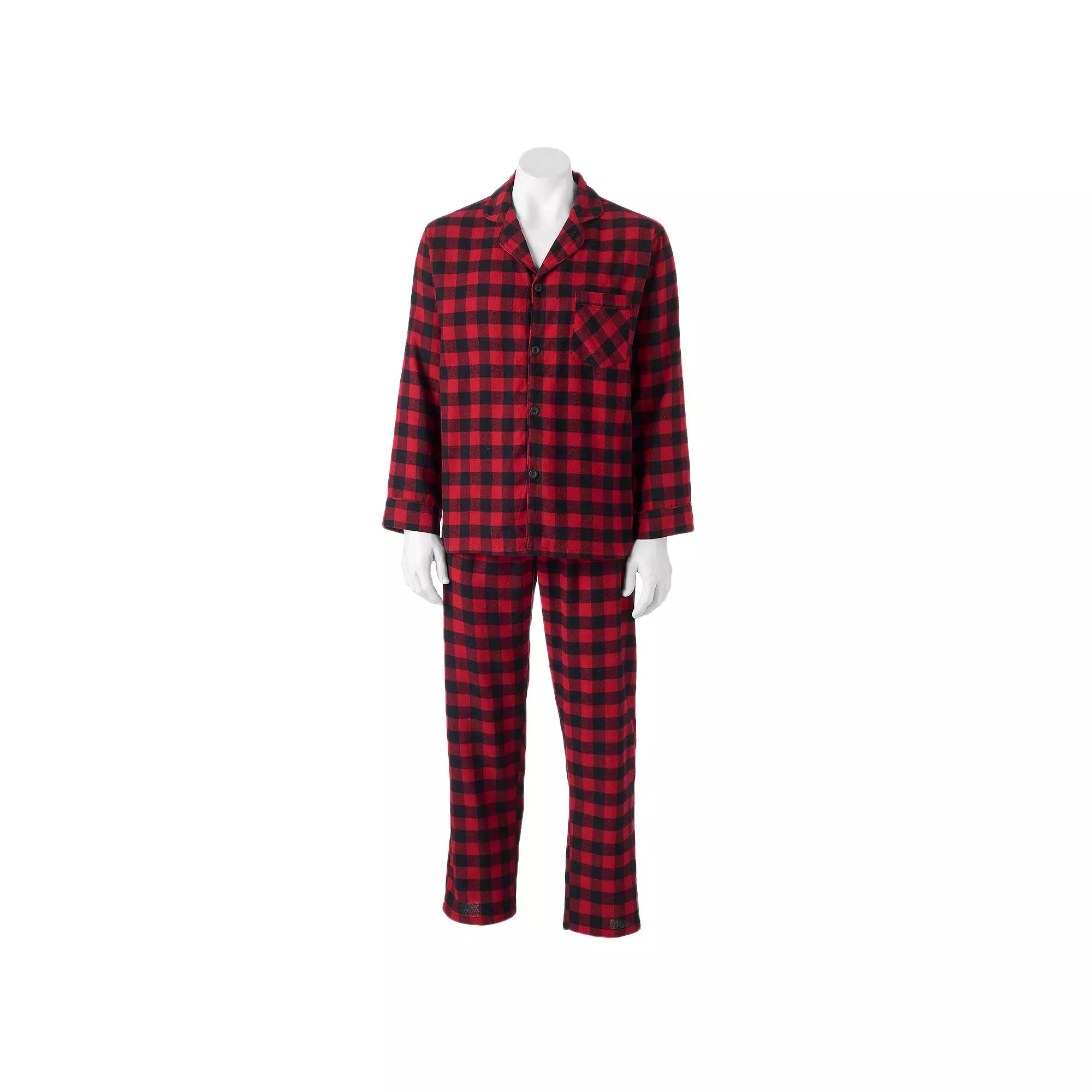 Men's Hanes Ultimate® Plaid Flannel Pajama Set,  Product Image