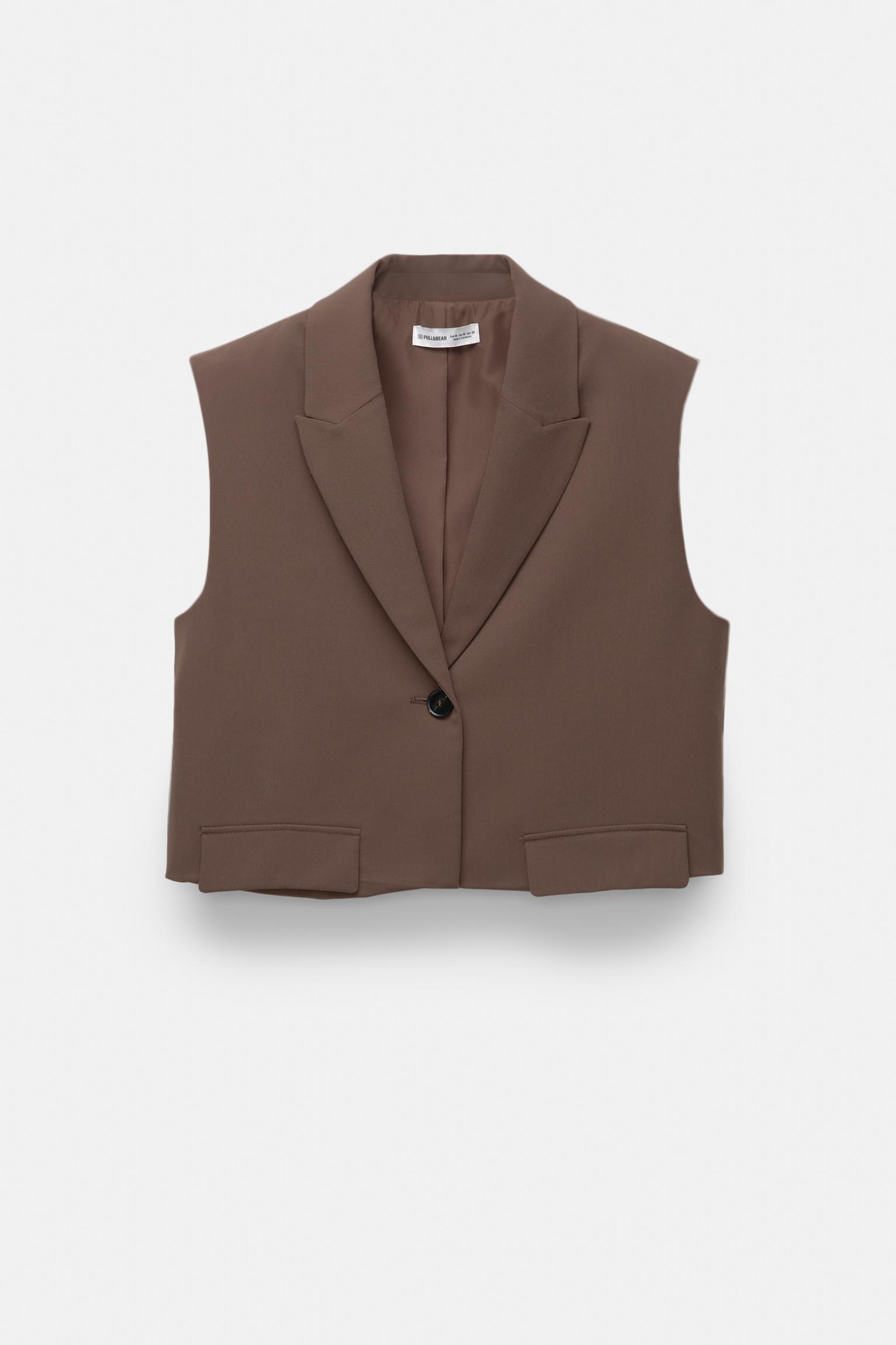 Cropped suit vest Product Image