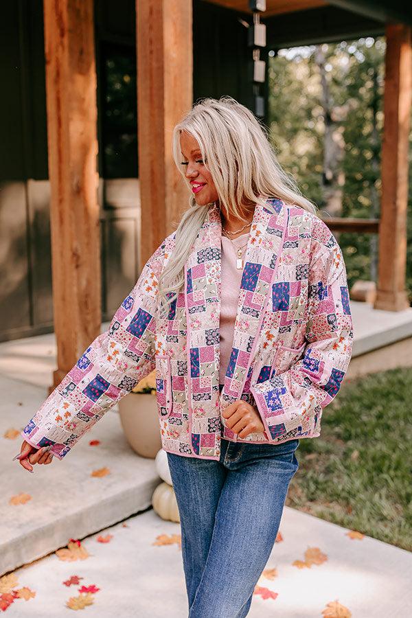 Pumpkin Patch Please Floral Jacket in Blush Product Image