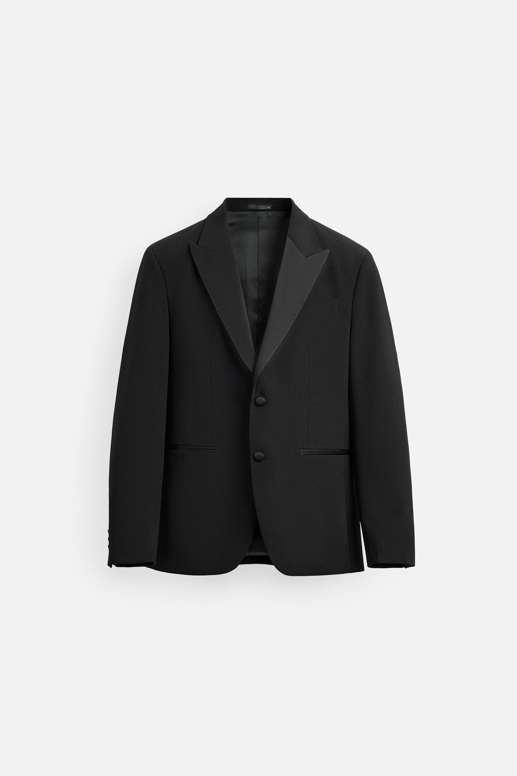WOOL BLEND TUXEDO SUIT BLAZER Product Image