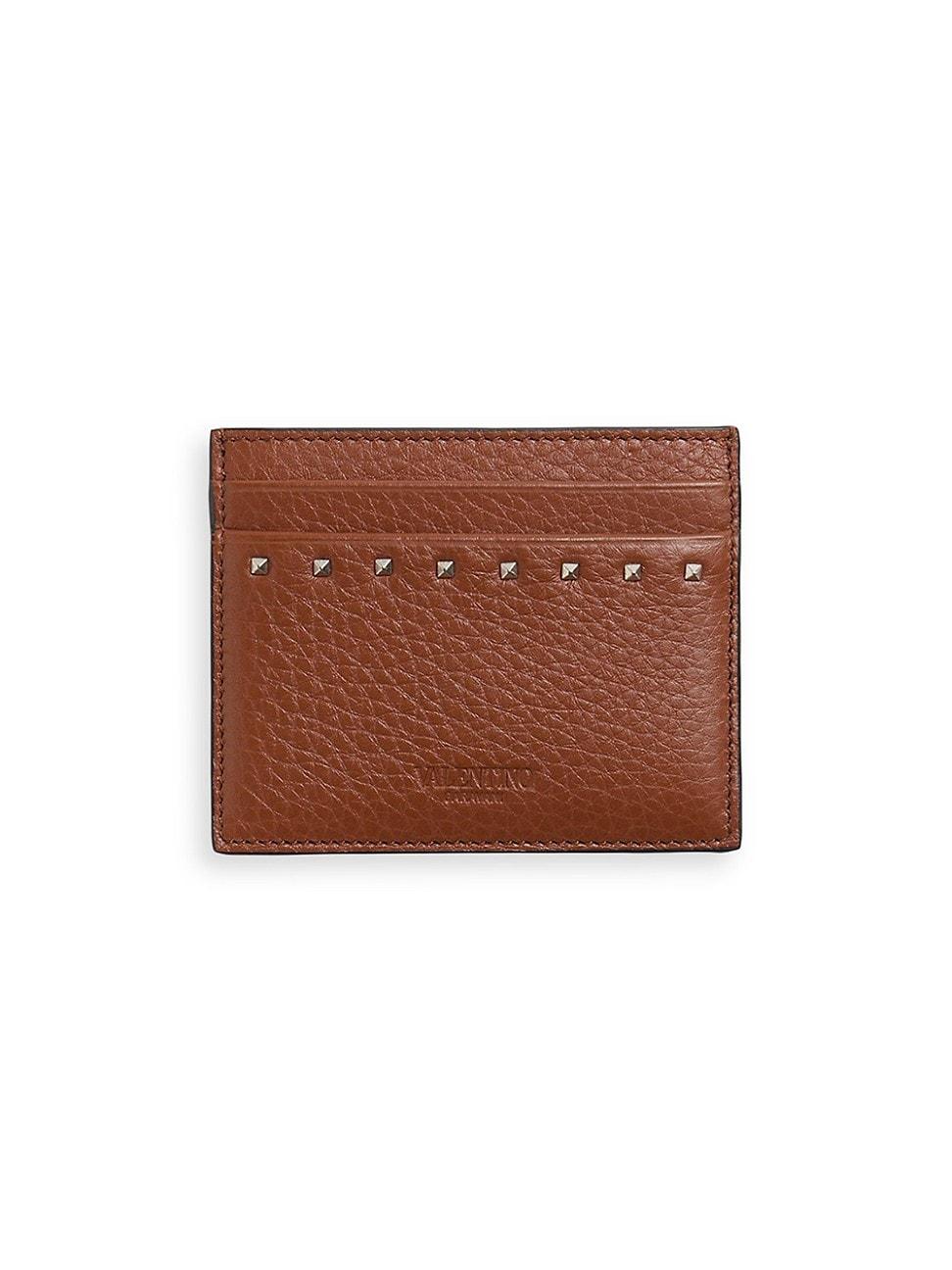 Mens VLogo Signature Grainy Calfskin Card Holder Product Image