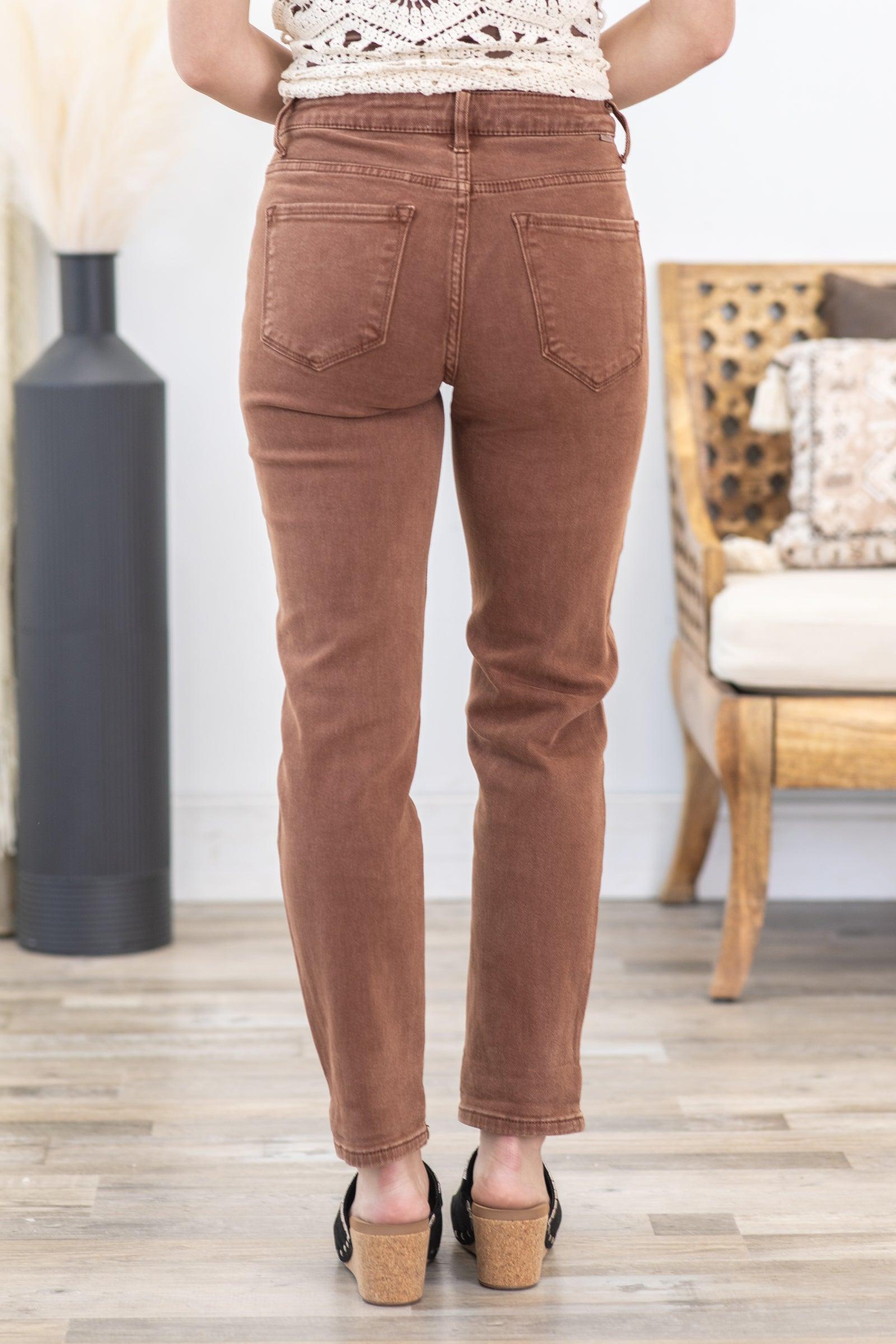 Risen Espresso Wash High Rise Boyfriend Pant Product Image