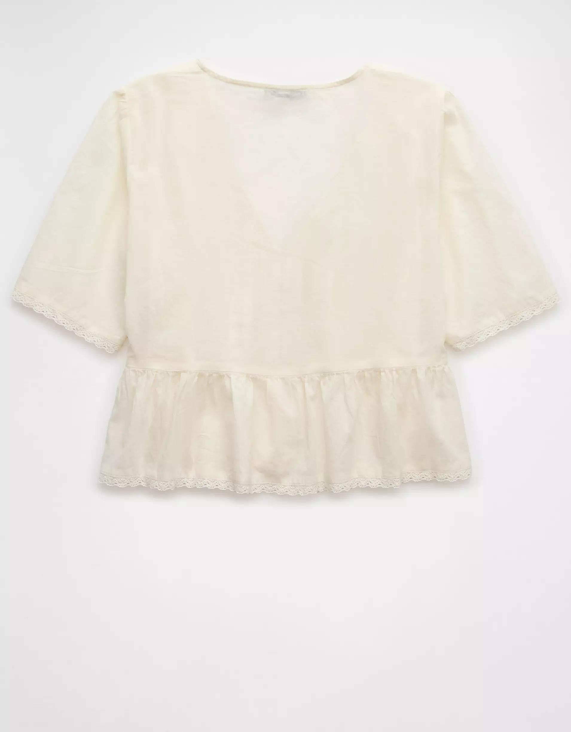 AE V-Neck Lace Blouse Product Image