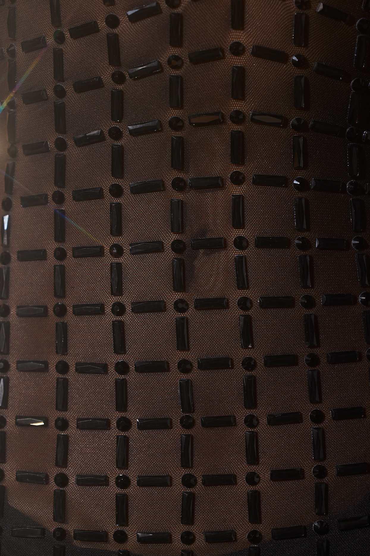 Embellished Halterneck Gown in Black Product Image