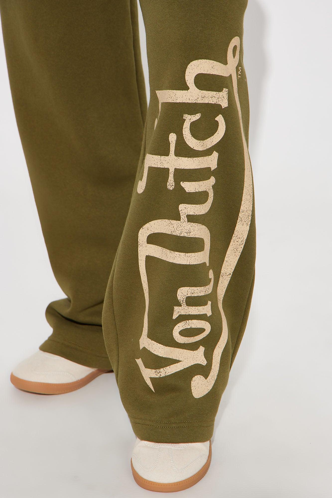 Von Dutch Vintage Wide Leg Pant - Olive Product Image