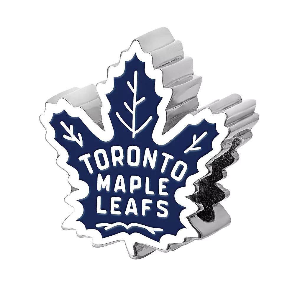 LogoArt Toronto Maple Leafs Sterling Silver Enamel Logo Bead, Women's Product Image