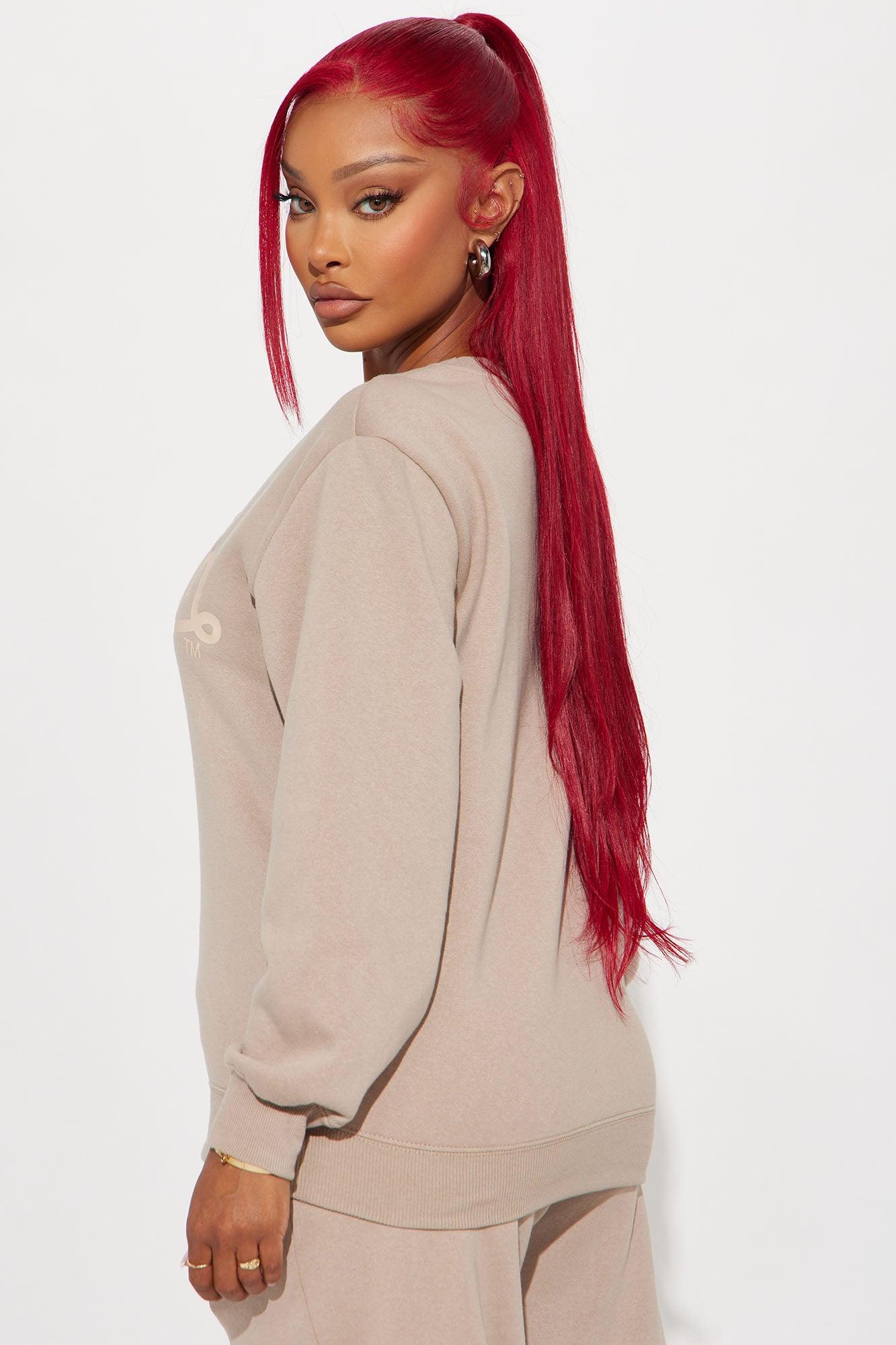 Von Dutch Distressed Crewneck Sweatshirt - Taupe Product Image