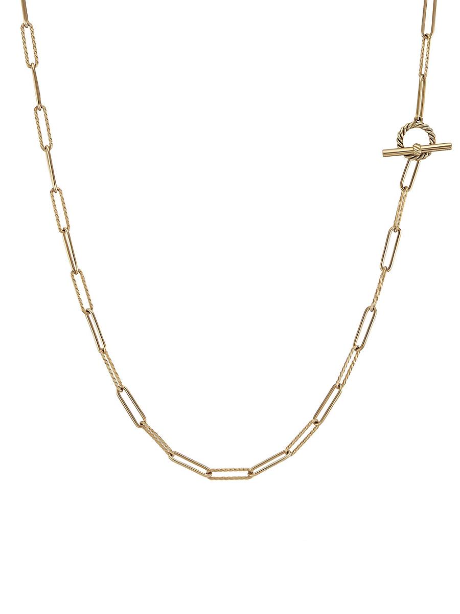David Yurman Dy Madison Elongated Chain Necklace in 18K Yellow Product Image