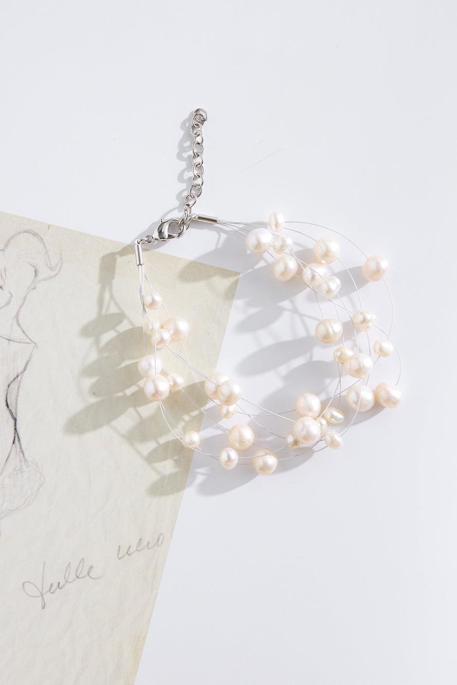 925 Silver Piper Freshwater Pearl Bracelet Silver Product Image