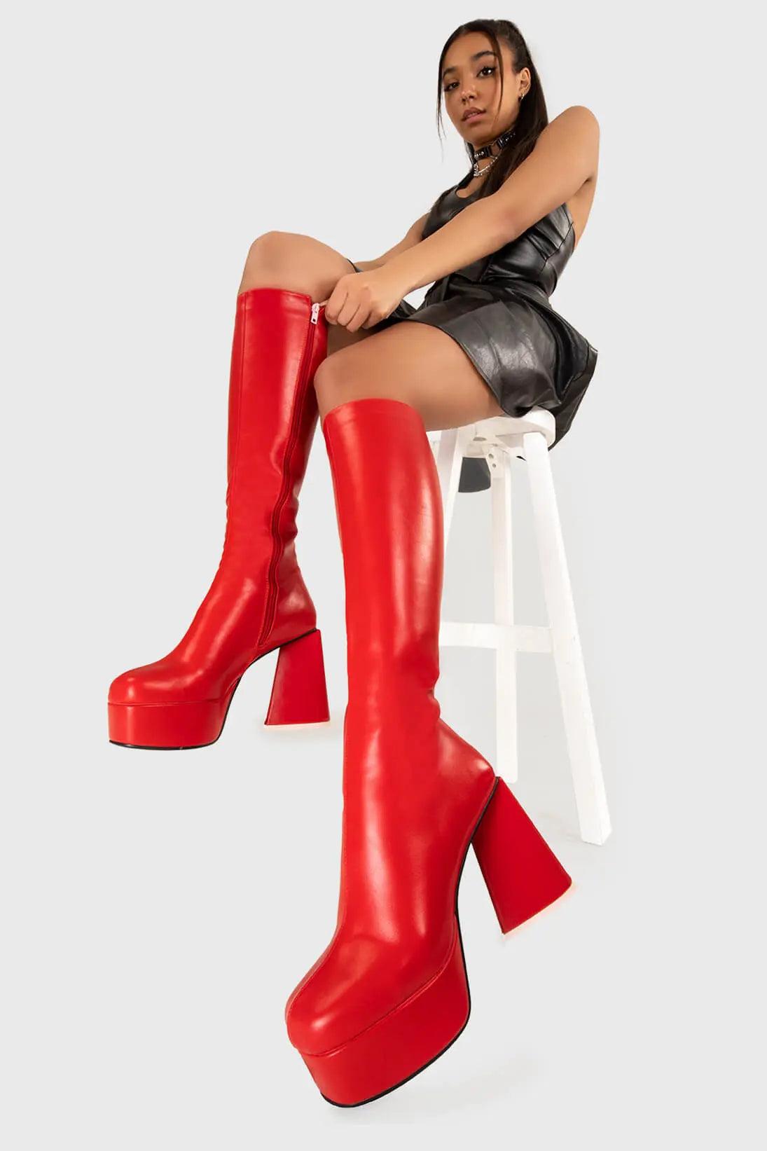 Sweet Talker Platform Knee High Boots Product Image
