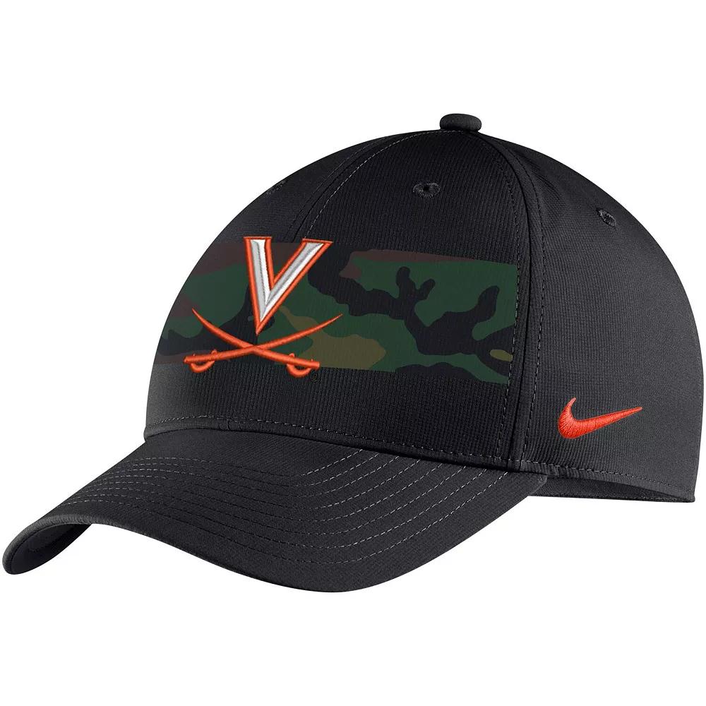 Men's Nike Black Virginia Cavaliers Military Pack Camo Legacy91 Adjustable Hat Product Image