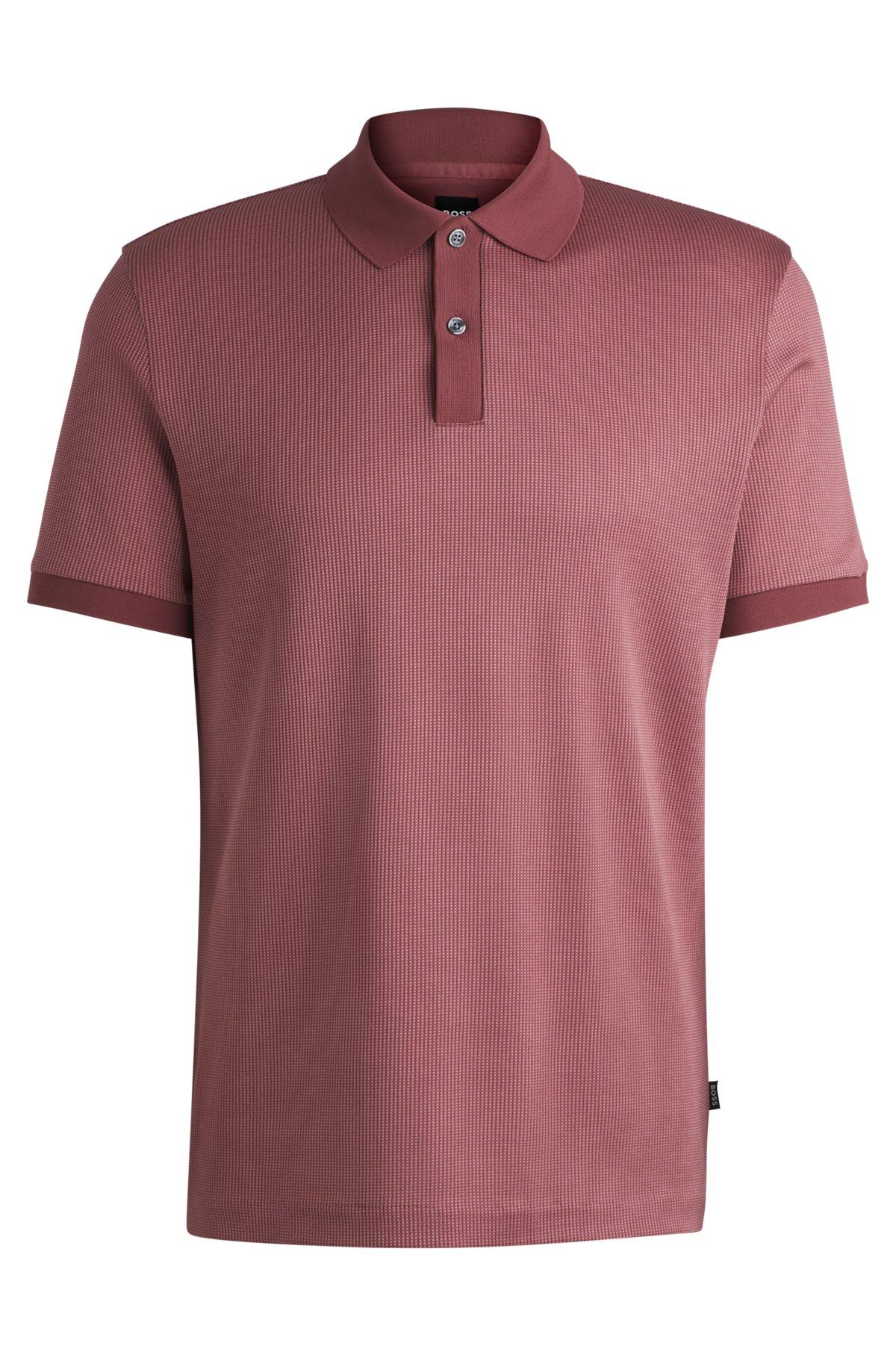 Structured-cotton polo shirt with solid trims Product Image