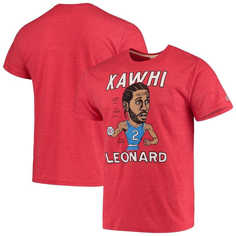 Mens Kawhi Leonard LA Clippers Caricature Tri-Blend T-Shirt Product Image