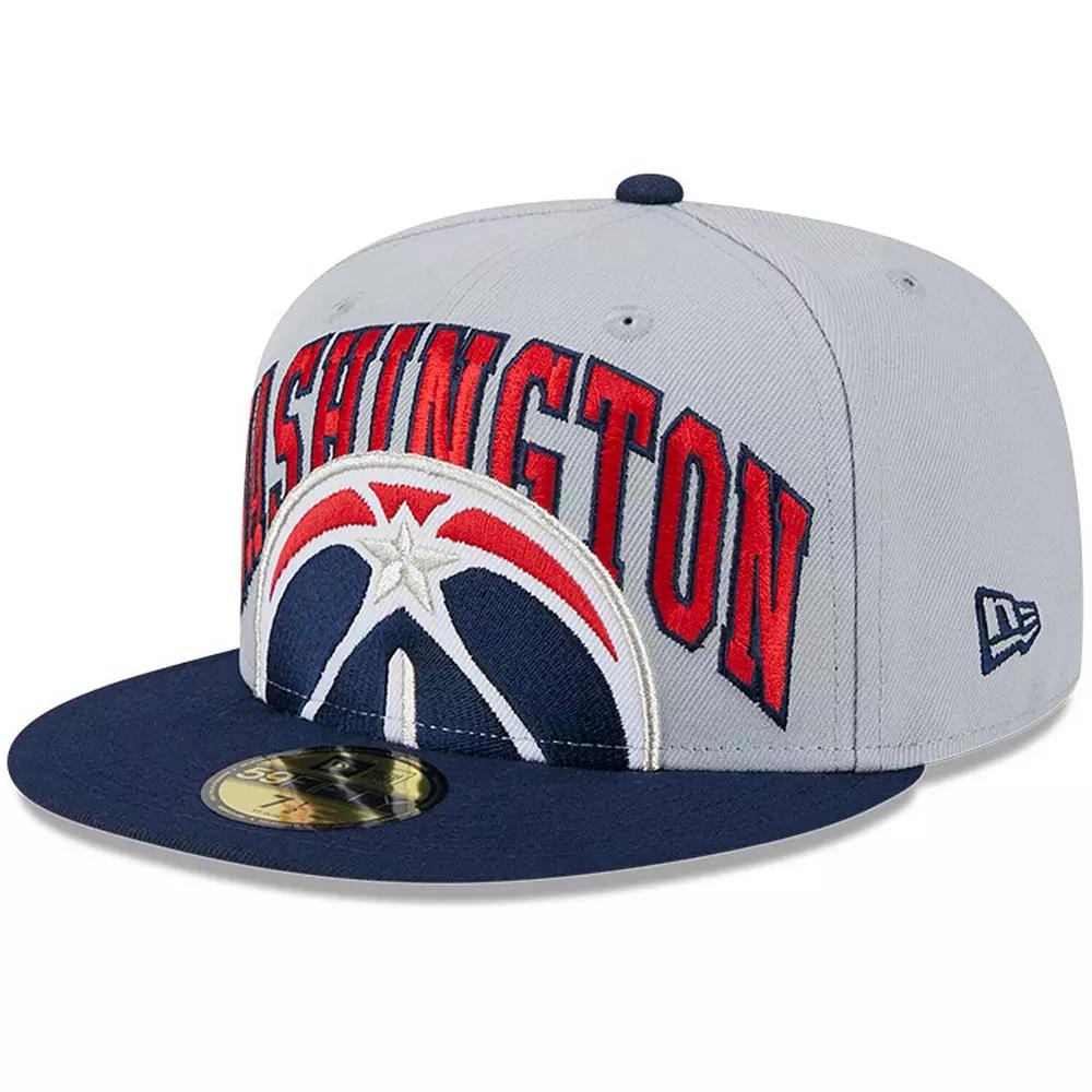 Men's New Era Gray/Navy Washington Wizards Tip-Off Two-Tone 59FIFTY Fitted Hat,  Product Image