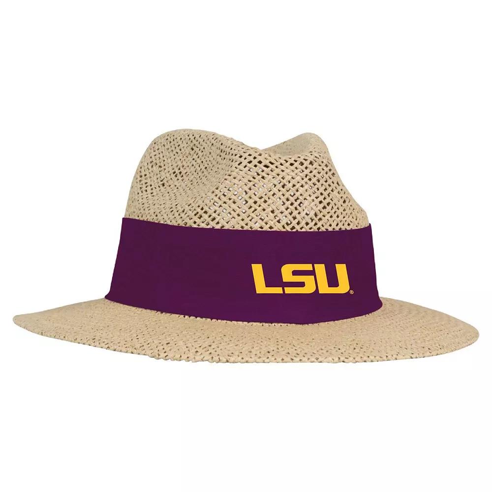Men's Ahead Tan LSU Tigers Wellington Gambler Straw Hat, Size: Small/Medium, Team Product Image