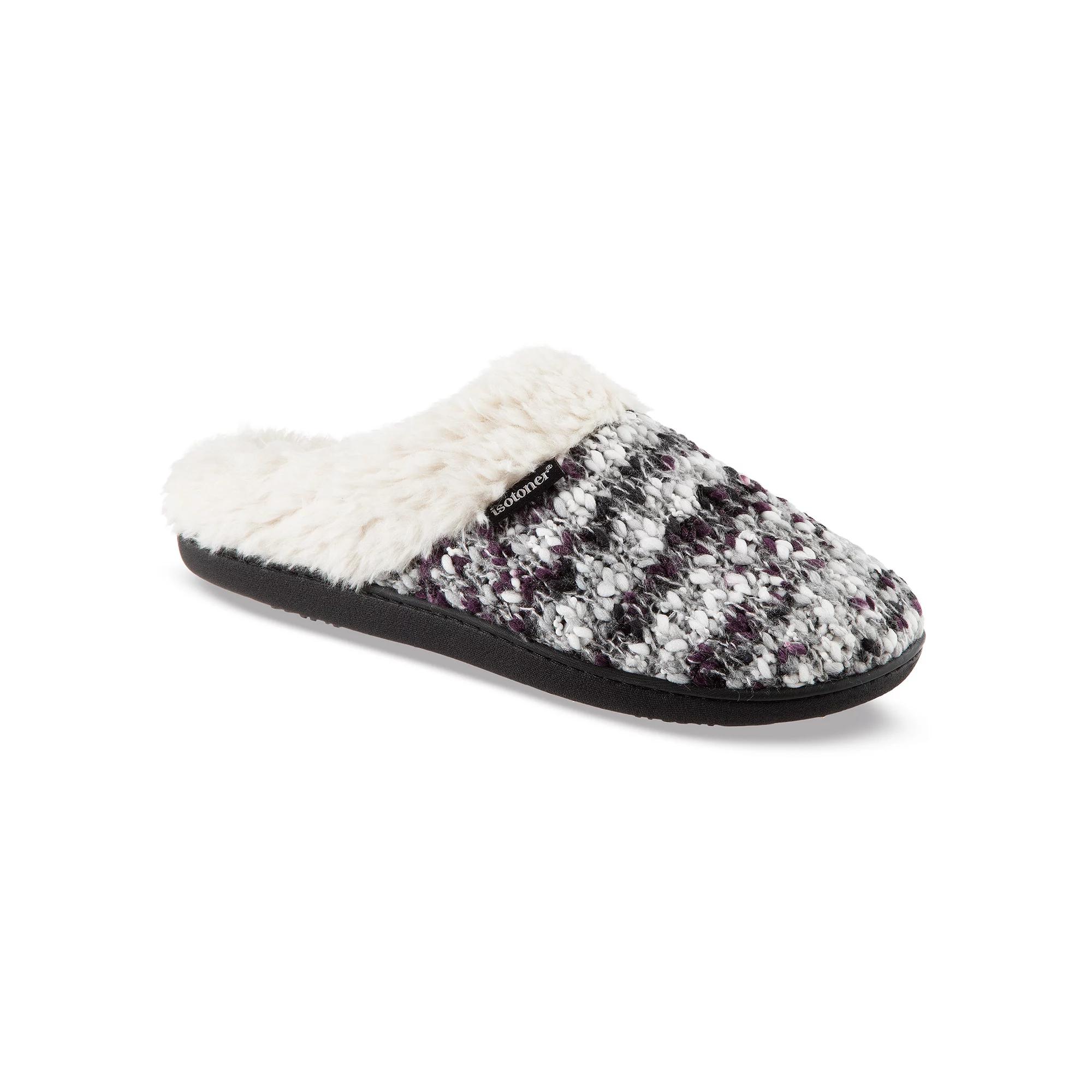 Isotoner Women's Sweater Knit Amanda Hoodback Slippers Product Image