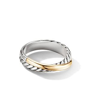 Womens Crossover Band Ring in Sterling - Product Image