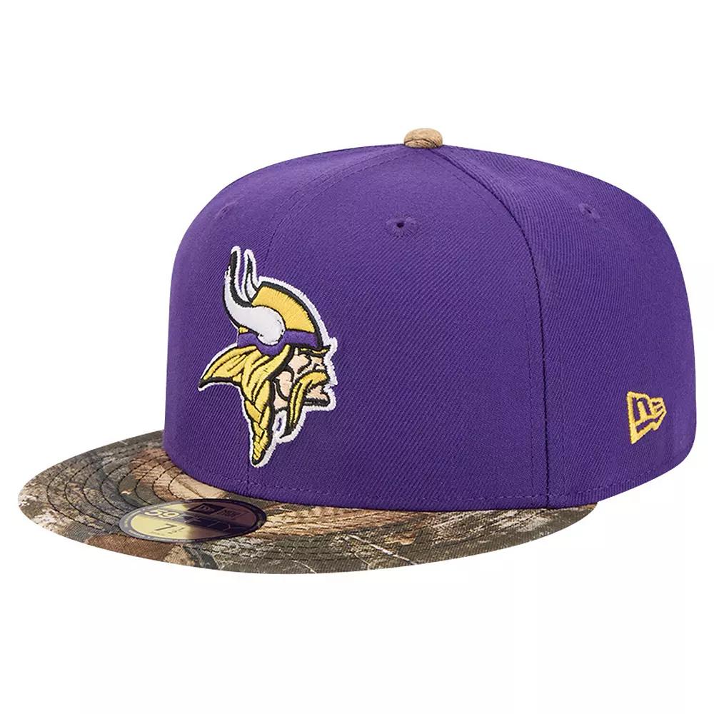 Men's New Era Purple Minnesota Vikings Active Two-Tone Camo 59FIFTY Fitted Hat,  Product Image