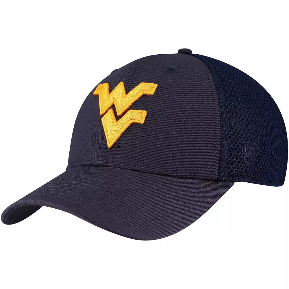 Men's Top of the World Navy West Virginia Mountaineers Spacer Flex Hat,  Product Image