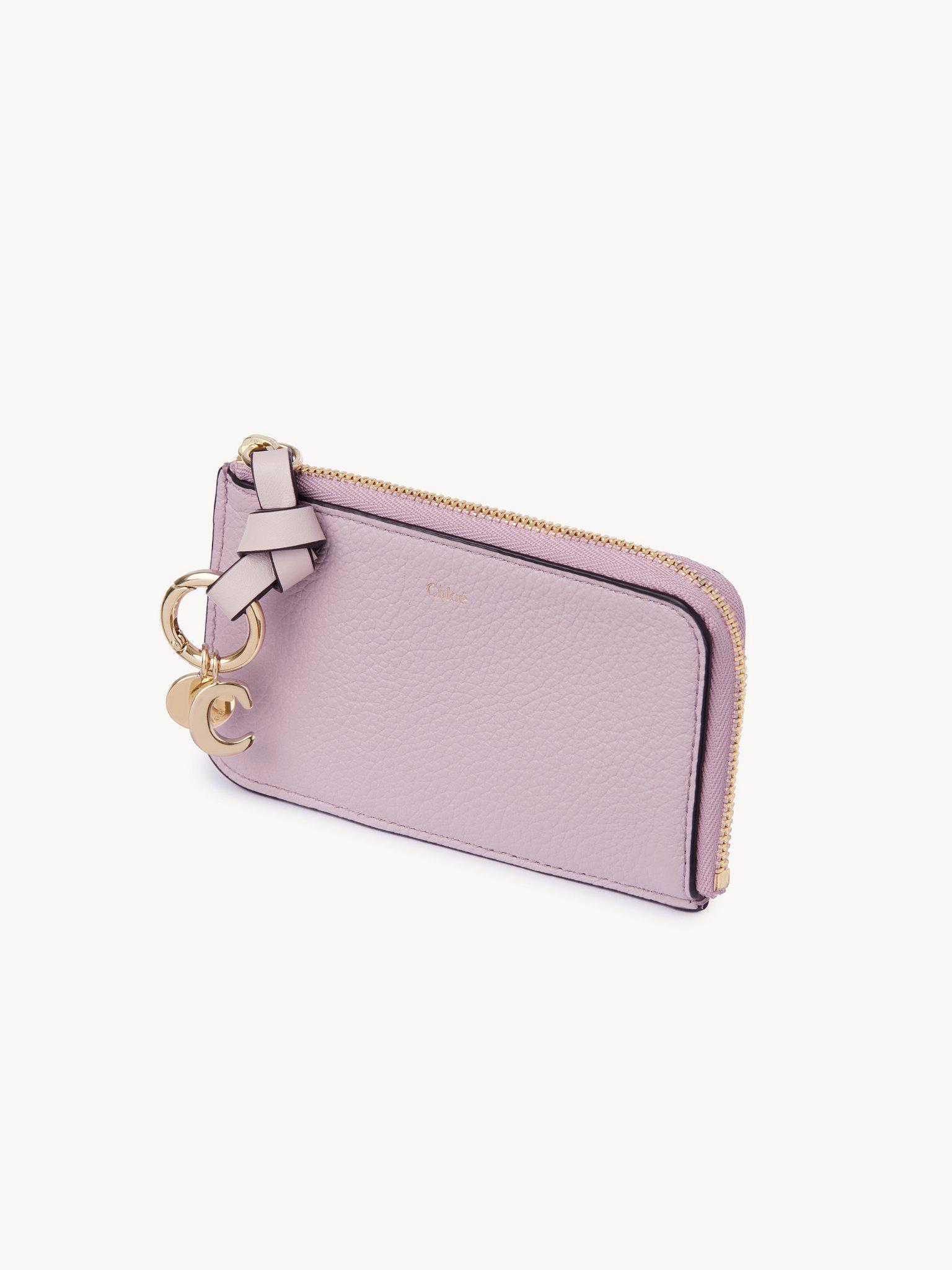 Alphabet wallet in grained leather Product Image