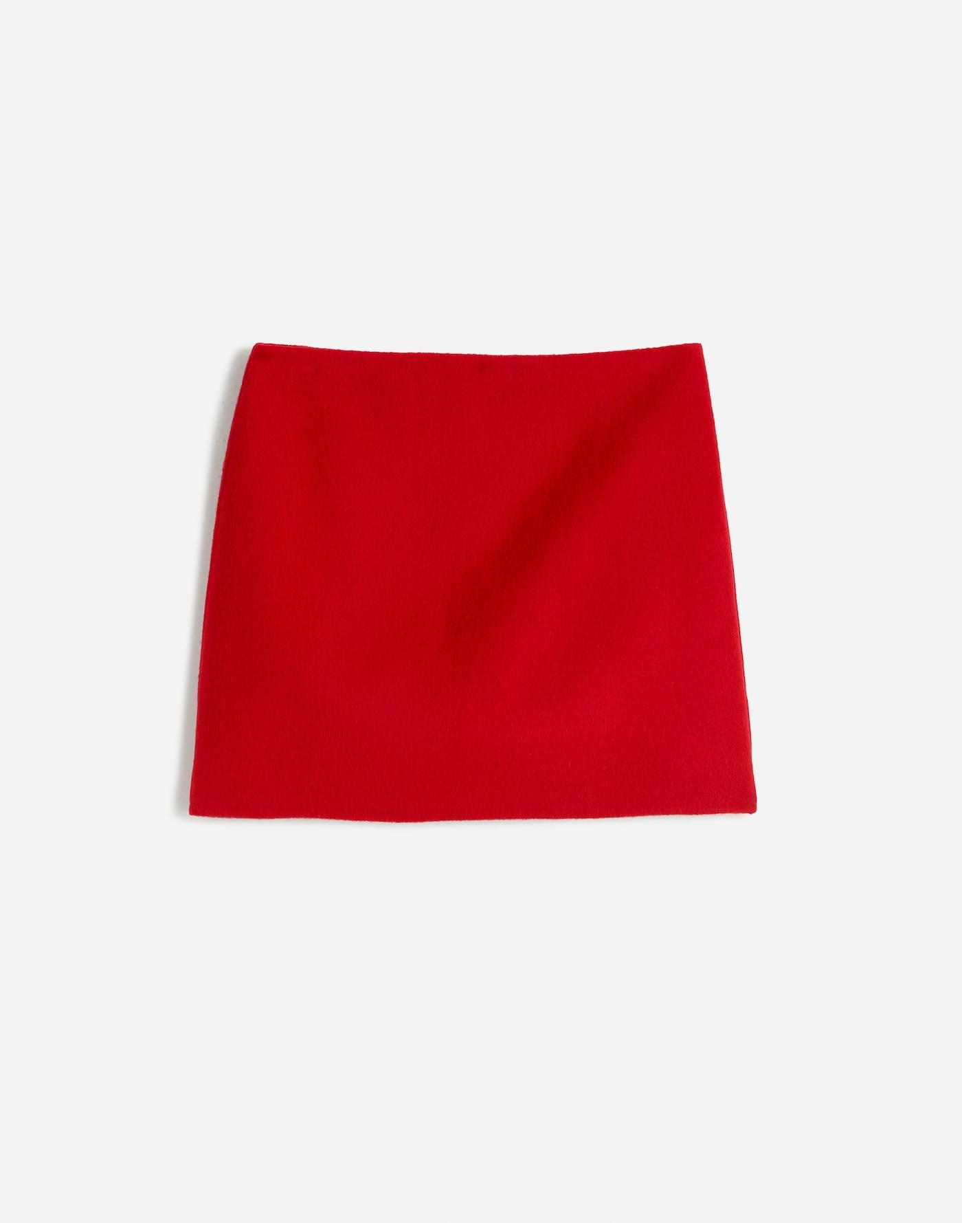Double-Faced Mini Skirt in Wool Blend Product Image