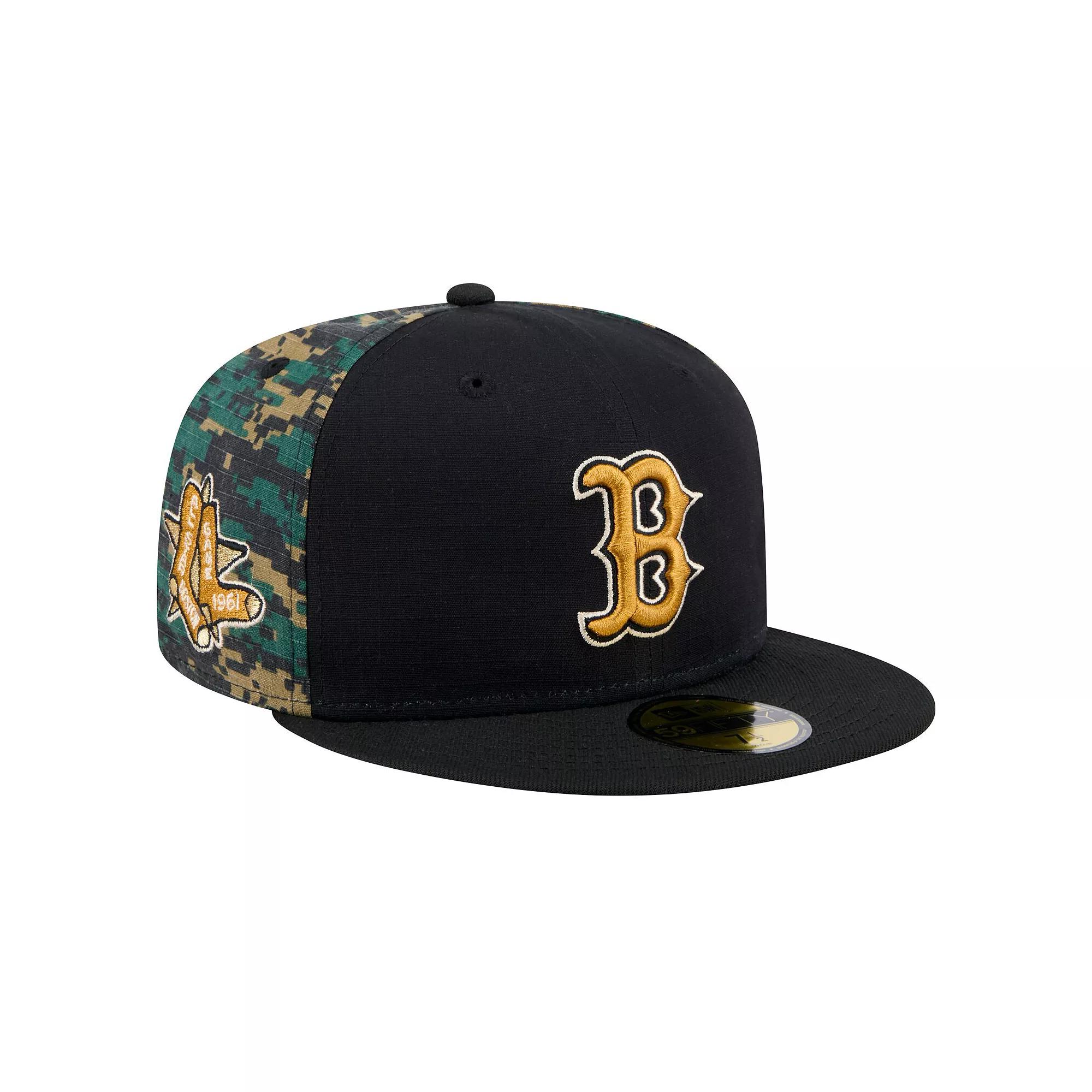 Men's New Era Black Boston Red Sox Digi Camo 59FIFTY Fitted Hat, Size: 7 3/8 Product Image