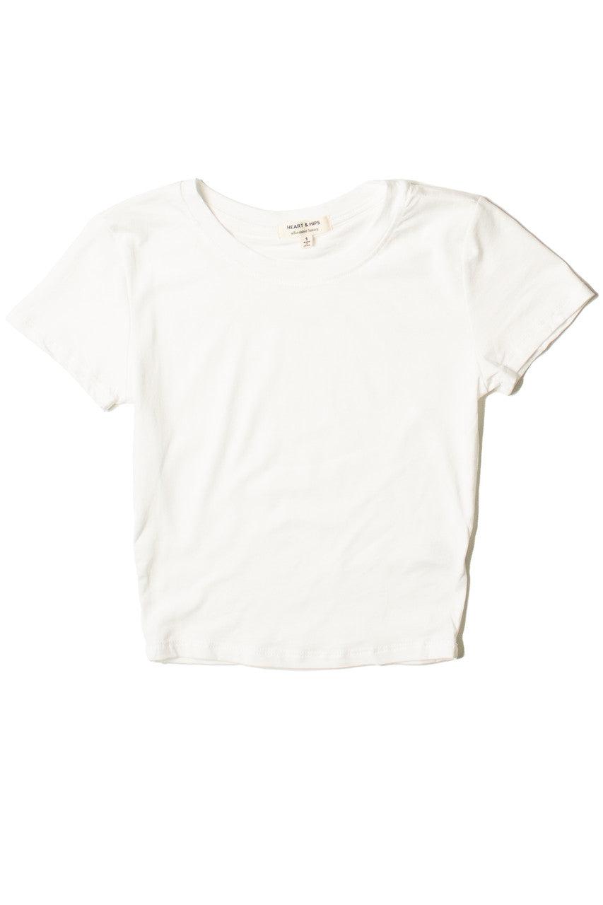 Hot Pink Short Sleeve Crop Tee Product Image