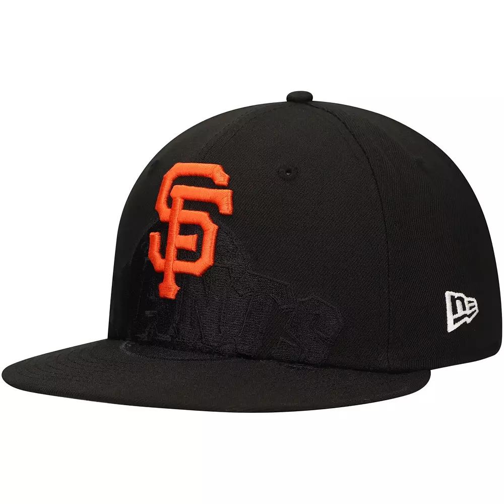 Men's New Era Black San Francisco Giants Shadow Logo 59FIFTY Fitted Hat,  Product Image