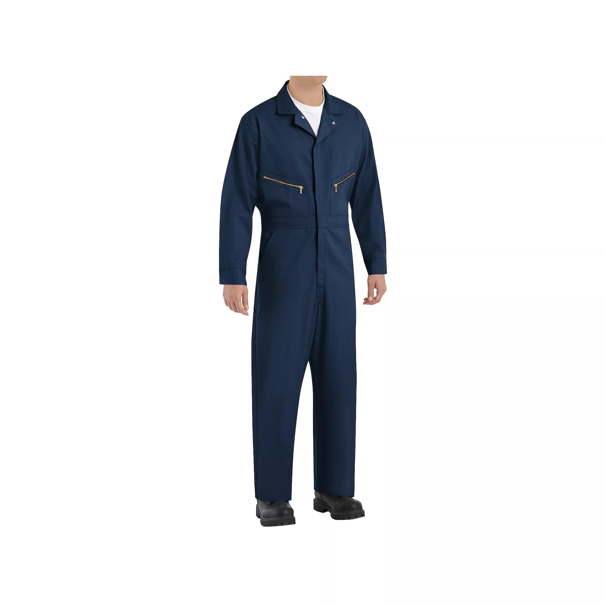 Men's Red Kap Zip-Front Cotton Coverall, Size: 36, Blue Product Image