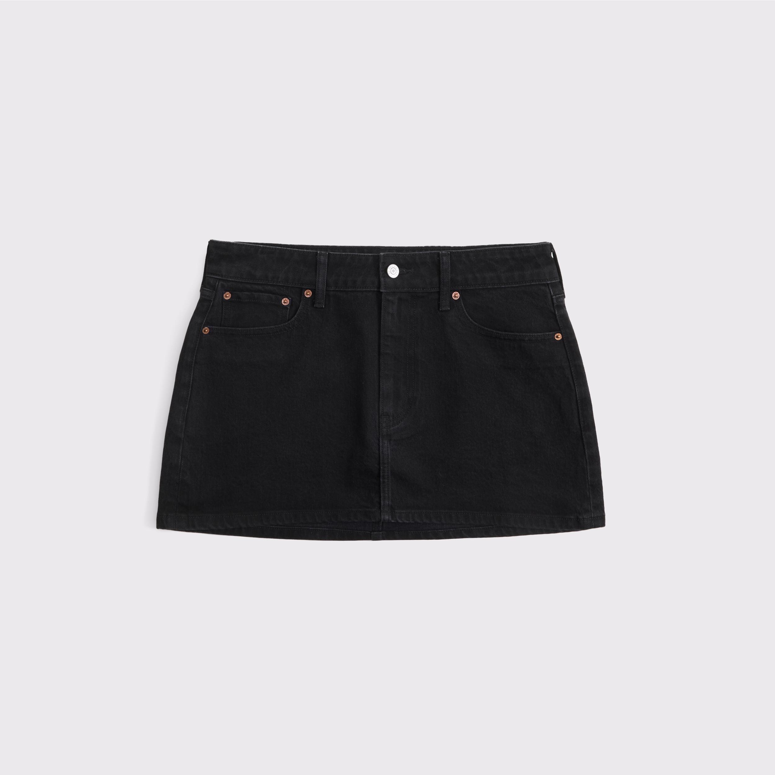 Curve Love Mid Rise Denim Mini Skirt Product Image