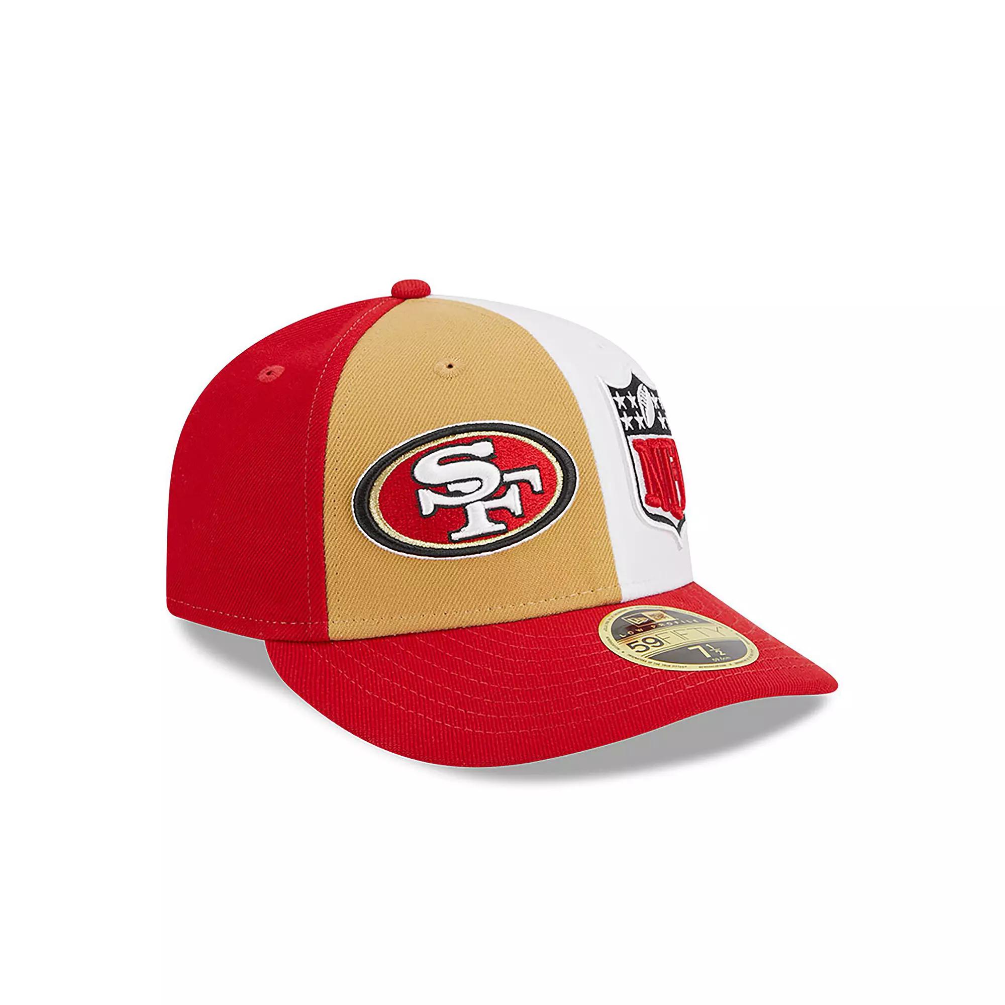 Men's New Era  Gold/Scarlet San Francisco 49ers 2023 Sideline Low Profile 59FIFTY Fitted Hat, Size: 7 5/8 Product Image