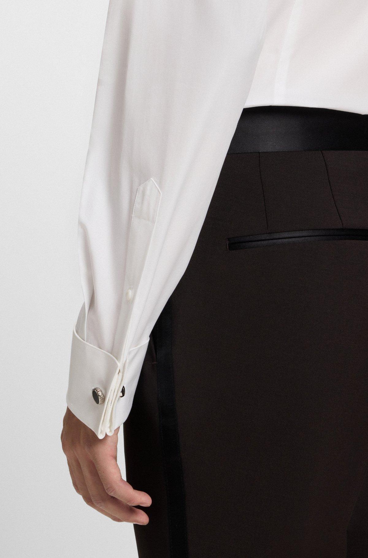 Slim-fit shirt in Italian-made cotton poplin Product Image