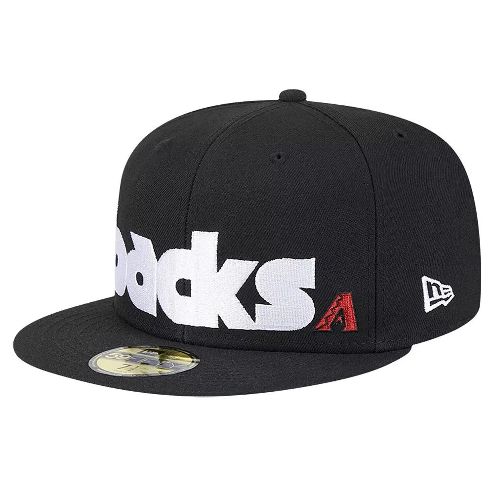 Men's New Era Black Arizona Diamondbacks Checkered Undervisor 59FIFTY Fitted Hat,  Product Image