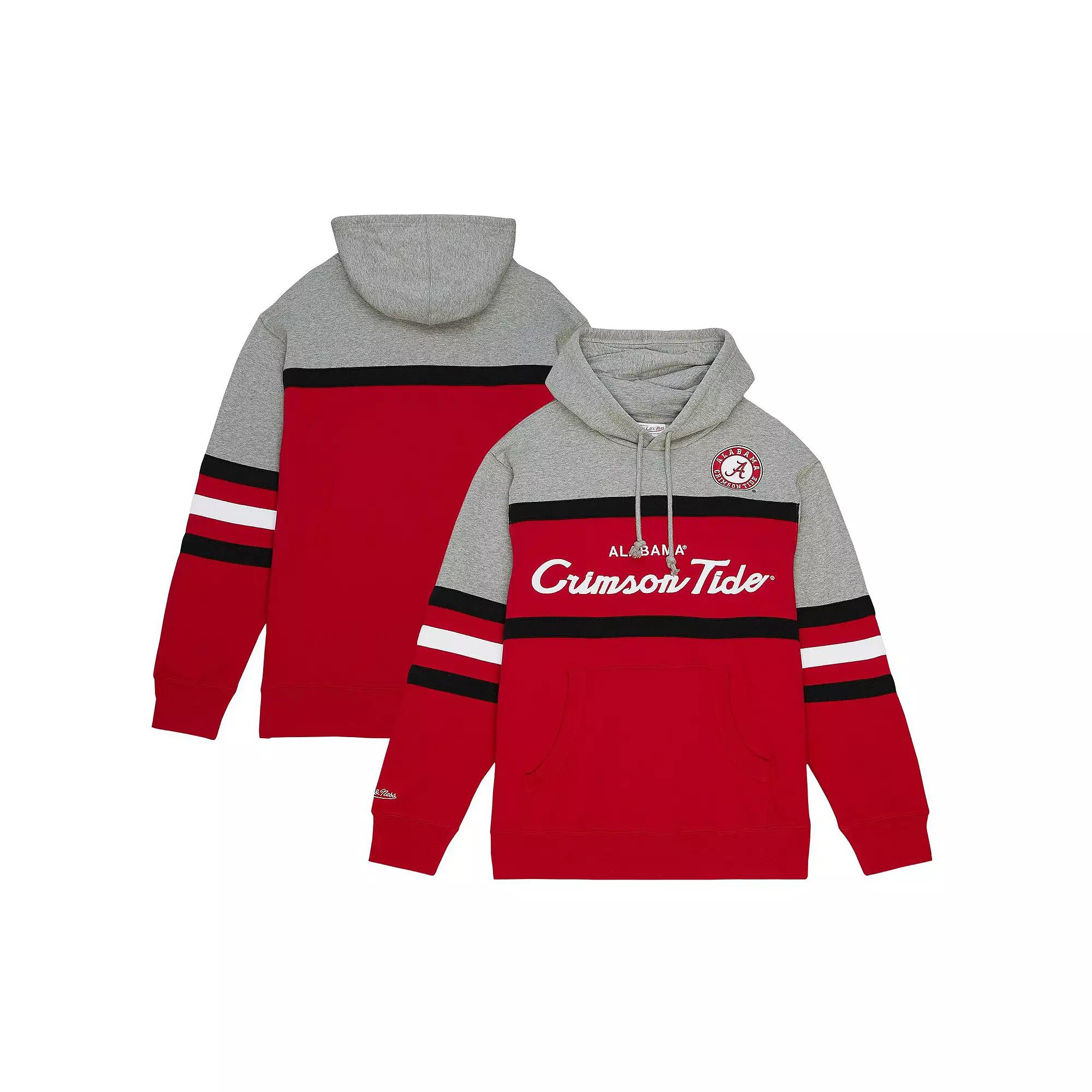 Men's Mitchell & Ness Crimson Alabama Crimson Tide Head Coach Pullover Hoodie, Size: XL, Red Product Image