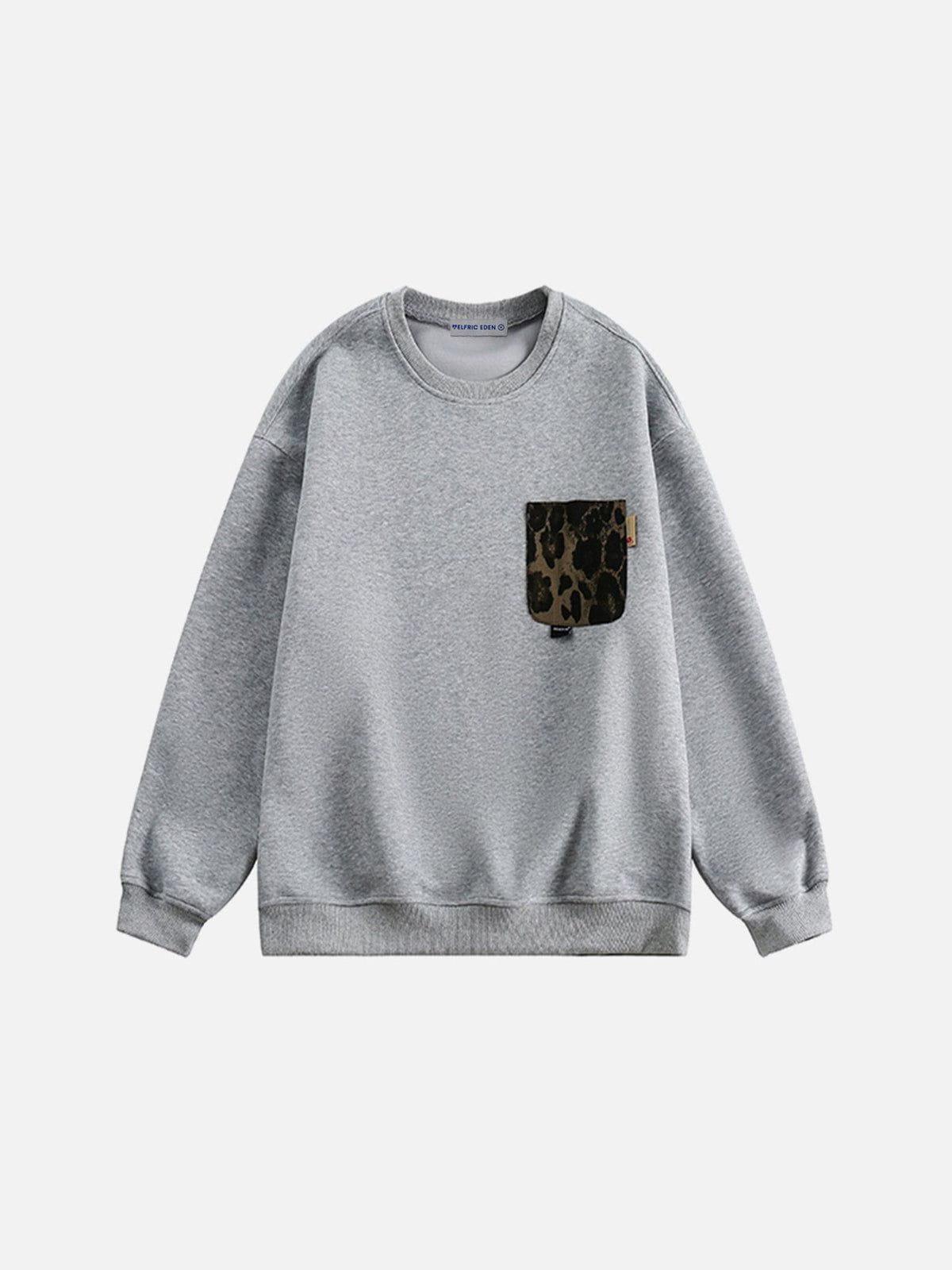 Aelfric Eden Leopard Graphic Pocket Sweatshirt Product Image
