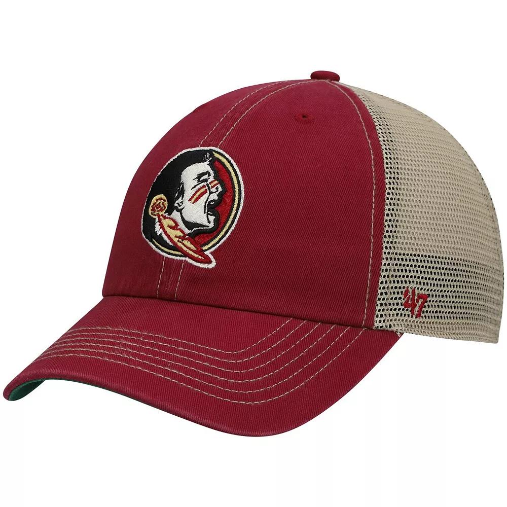 Men's '47 Garnet Florida State Seminoles Trawler Trucker Snapback Hat, Red Product Image
