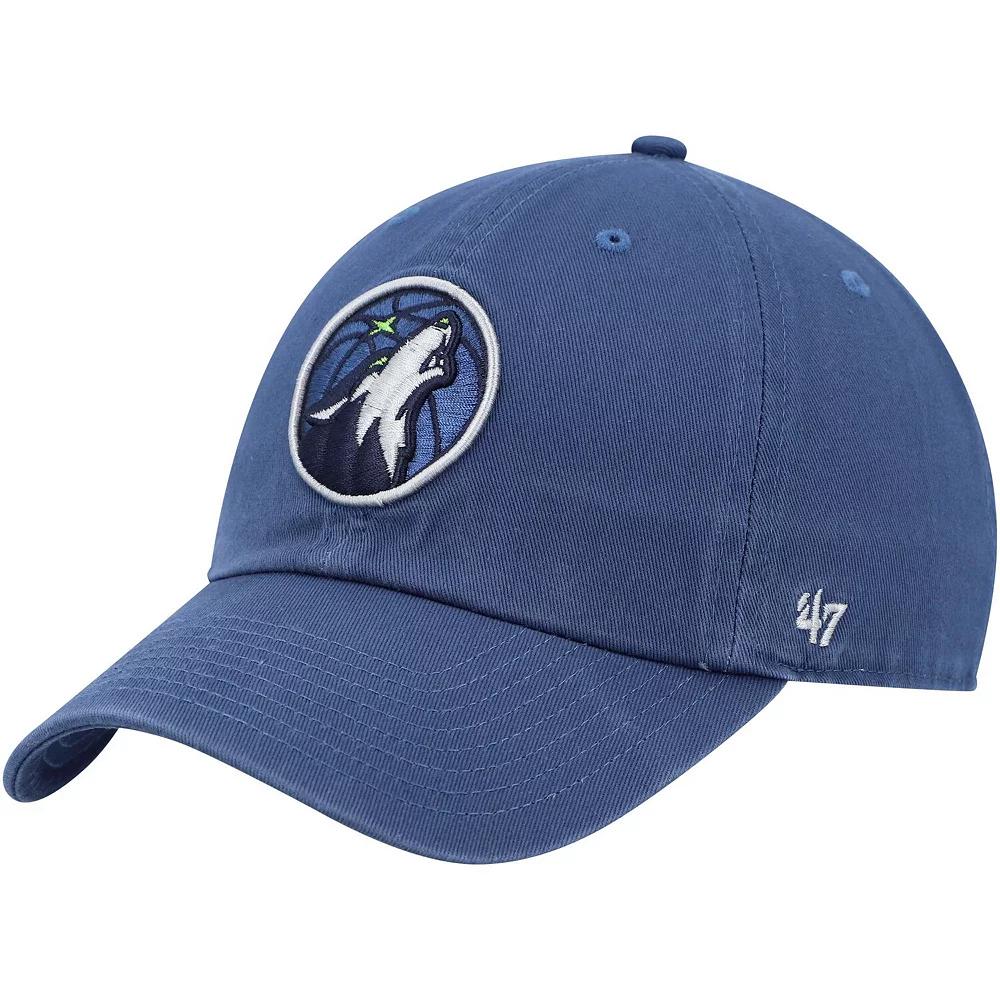 Men's '47 Navy Minnesota Timberwolves Team Clean Up Adjustable Hat, Blue Product Image