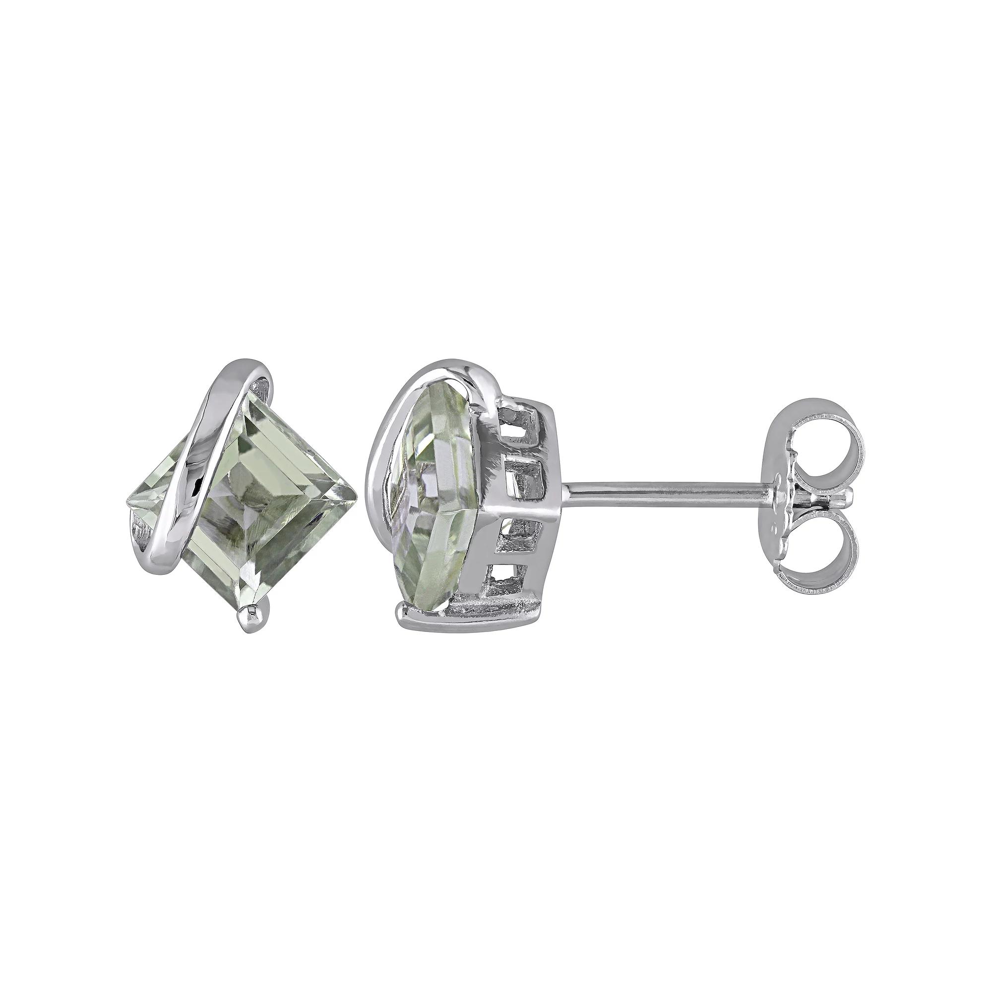 Stella Grace Sterling Silver Green Quartz Stud Earrings, Women's Product Image