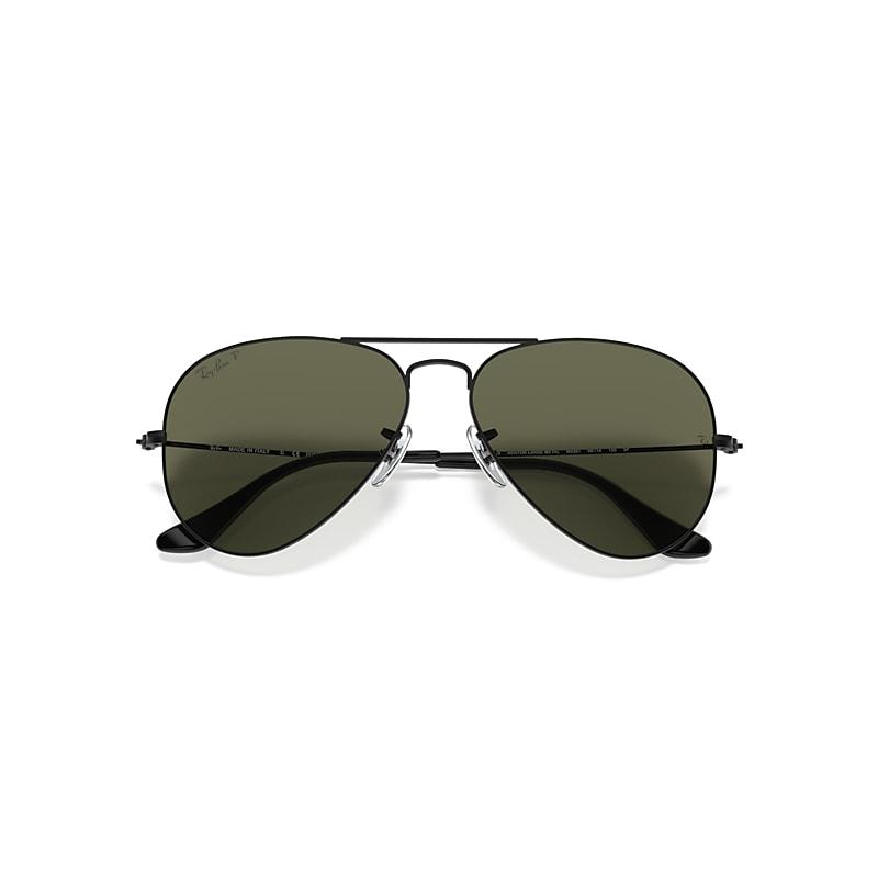 Ray-Ban Aviator Classic Sunglasses Frame Green Lenses Polarized Product Image