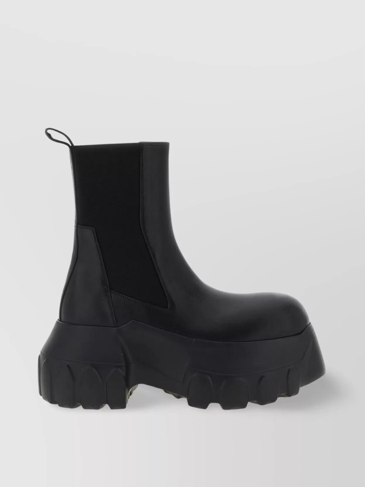 Black Hollywood Beatle Mega Tractor Chelsea Boots Product Image