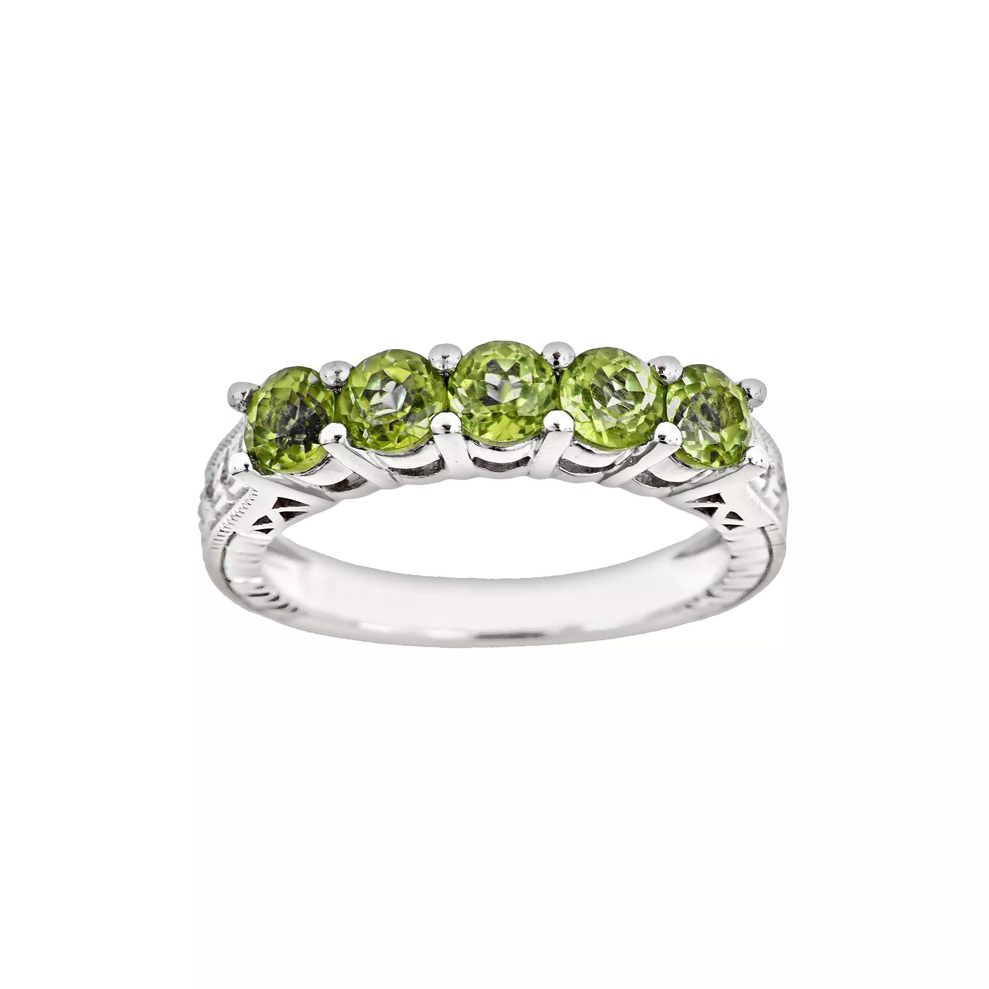 Celebration Gems Sterling Silver Garnet Five-Stone Ring, Women's,  Product Image