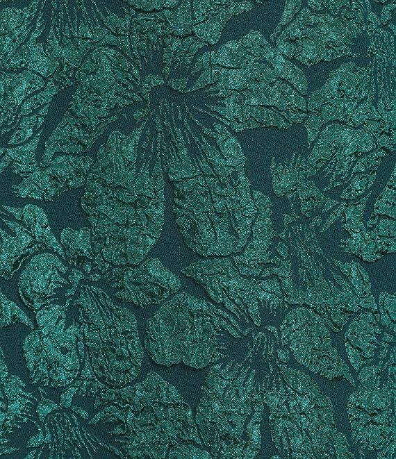 Sugarlips Plus Size Short Sleeve Floral Jacquard Midi Dress Product Image