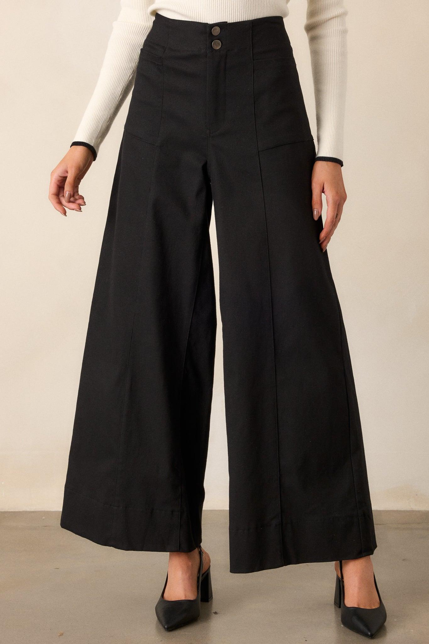 Daylight Glimmer Black Wide Leg Pants Product Image
