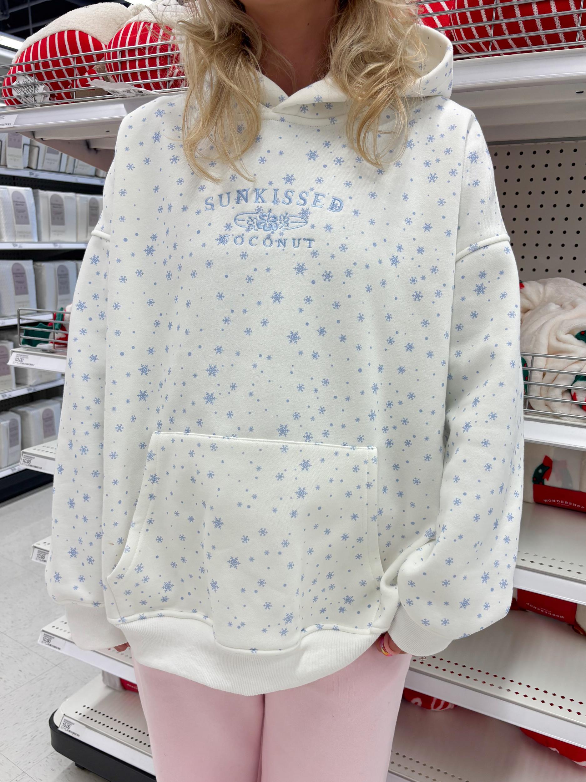 Snowflake Sunkissedcoconut Embroider Hoodie Product Image
